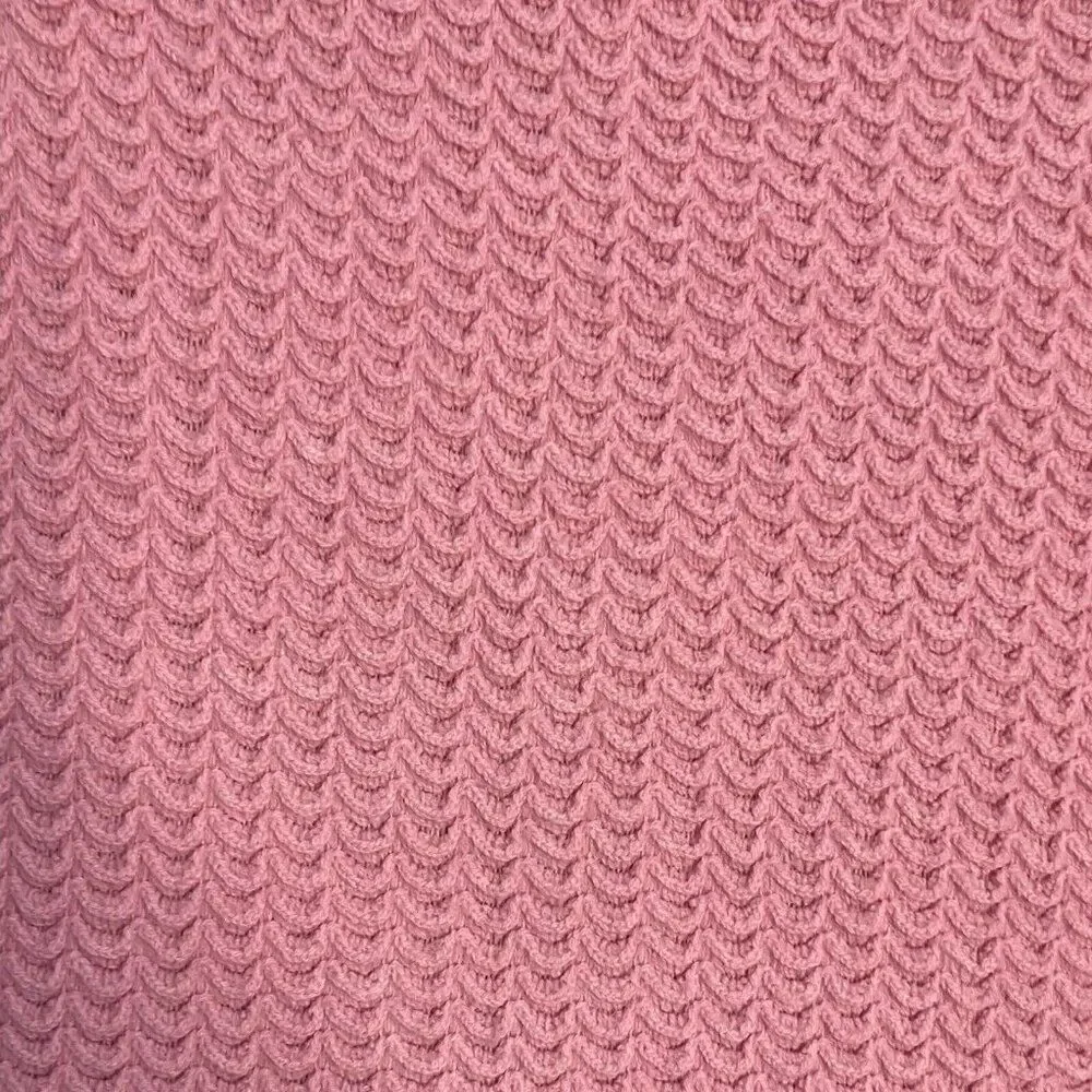 L' Patricia Turtleneck Sweater Womens Medium Pink Knit Sleeveless Barbiecore Top